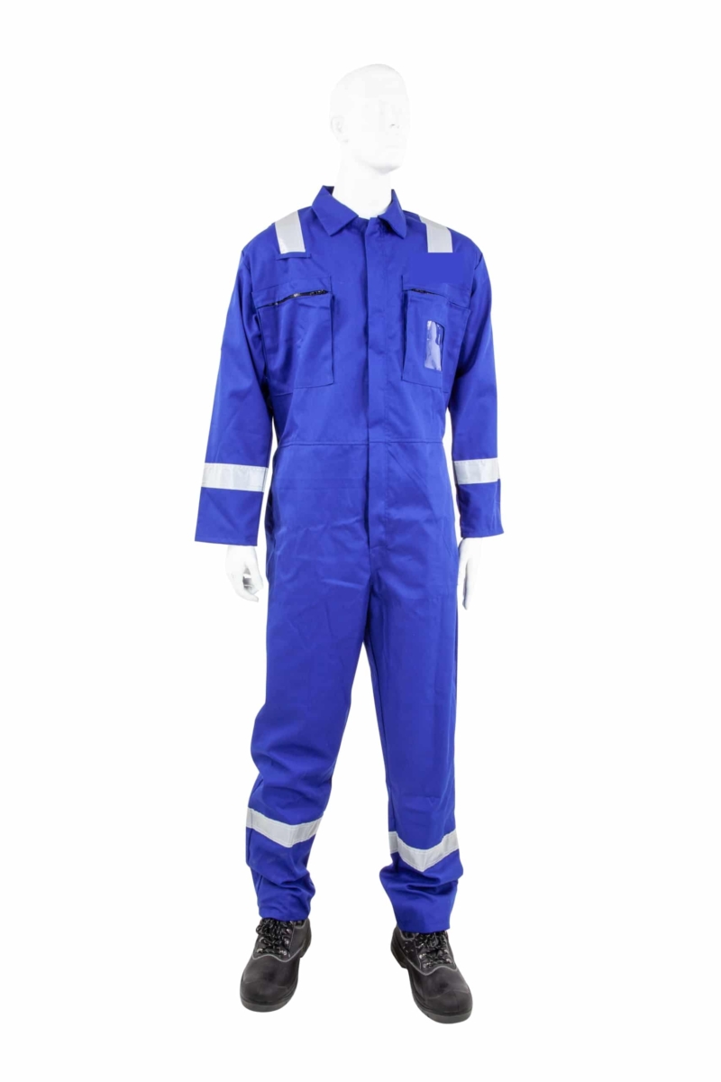 Royal Blue Polycotton Hi Vis EPD Pocket Overall