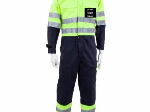 PSS001 - Navy & Yellow - Fire Retardant - Double HV Tape - Coverall