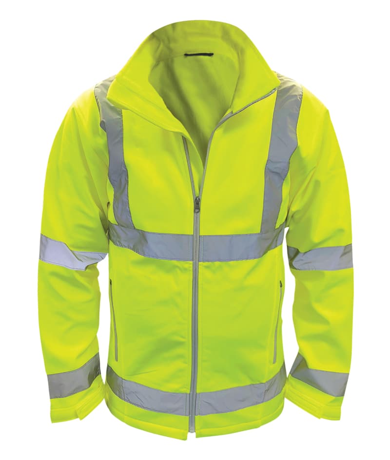 Hi Vis Class 3 Soft Shell Jacket Yellow