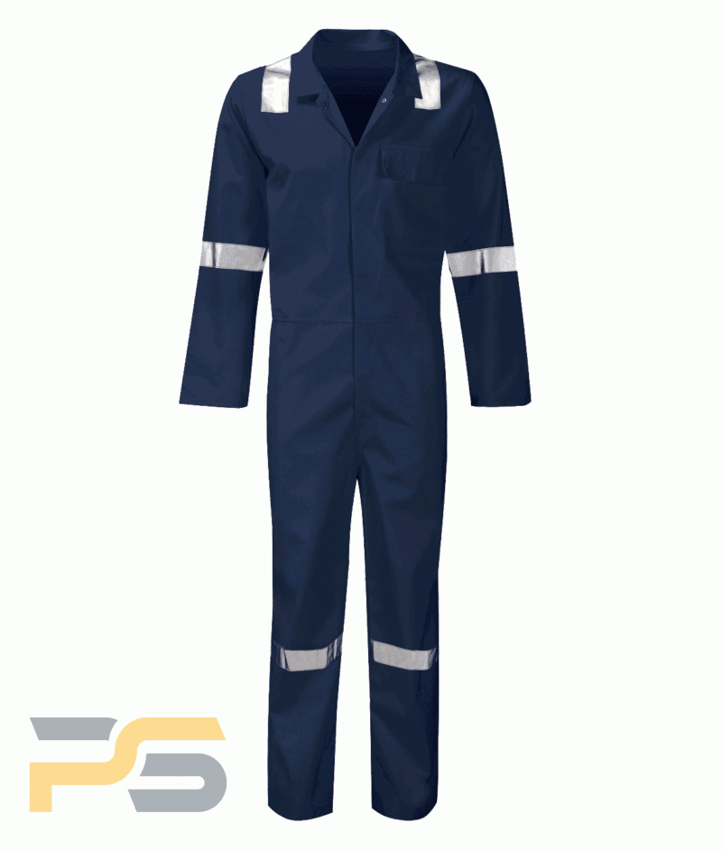 FR Cotton Overall with Nordic Hi Vis Tape - various colours - Image 3
