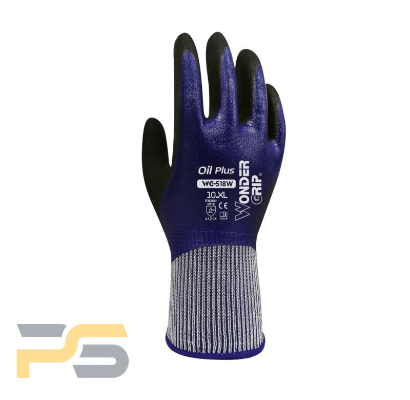 Wondergrip WG-518W Oil Plus Nitrile Fully Coated Glove