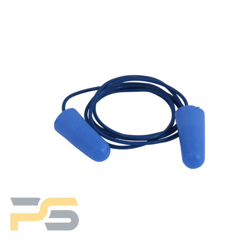 7 SNR PU Corded Detectable Blue Foam Earplugs