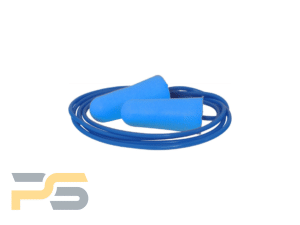 Corded Detectable Blue Foam PU Earplugs