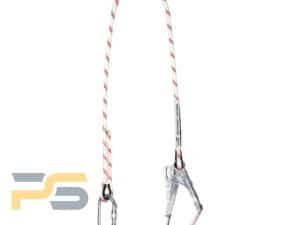 Restraint Lanyard 1.5m with Steel Carabiner and Scaffold Hook