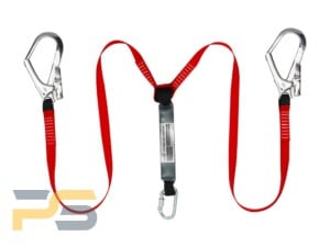 WL2 Twin Leg Fall Arrest Lanyard with shock absorber and scaffold hook