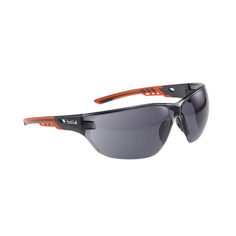 Bolle Ness+ Smoke Safety Glasses with Platinum Coating