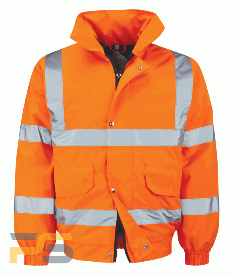 Orange Hi Vis Bomber Jacket RIS-3279