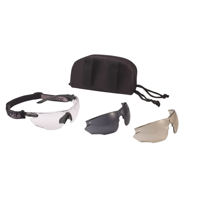Bolle Combat Kit Black Frame Safety Spectacle Kit