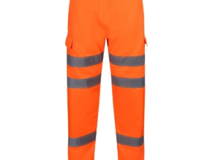 Orange Hi Vis Fleece Cargo Jogging Bottoms RIS-3279