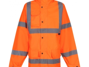 Orange Waterproof Breathable Hi Vis Jacket RIS-3279