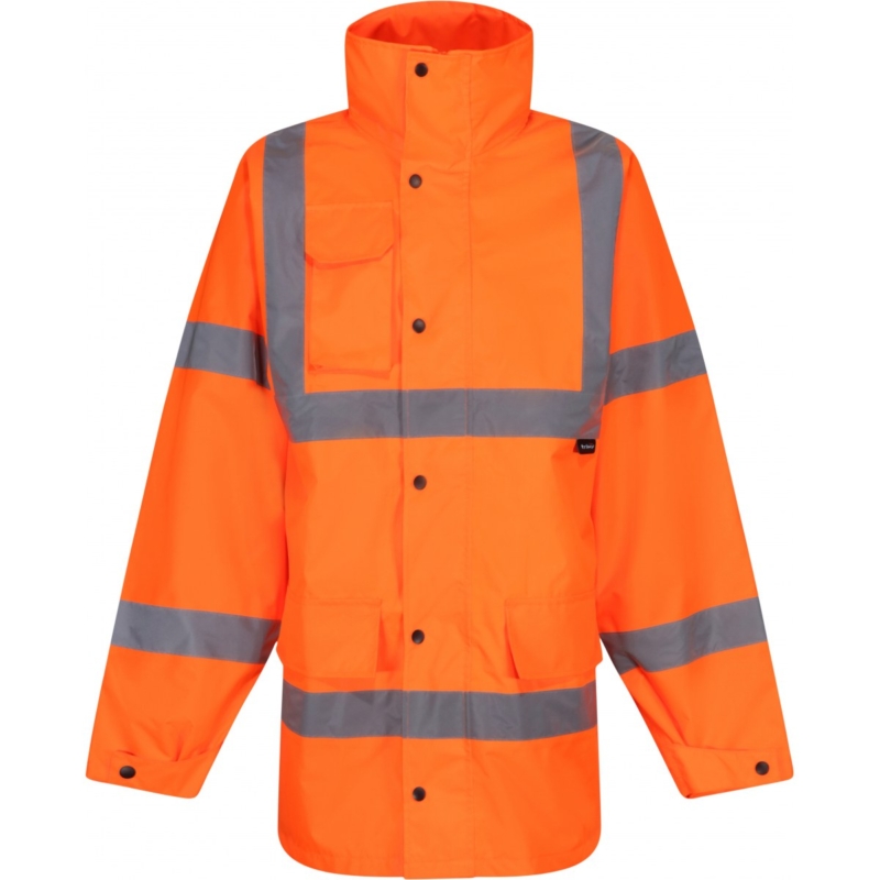 Orange Waterproof Breathable Hi Vis Jacket RIS-3279