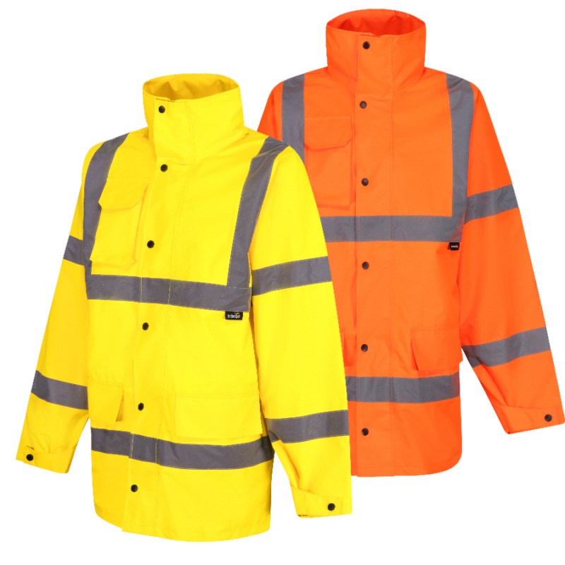 Yellow Waterproof Breathable Hi Vis Jacket