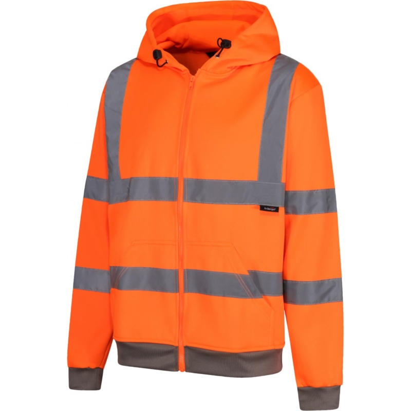 Orange Hi Vis Zip Front Hoodie RIS-3279 - Image 2