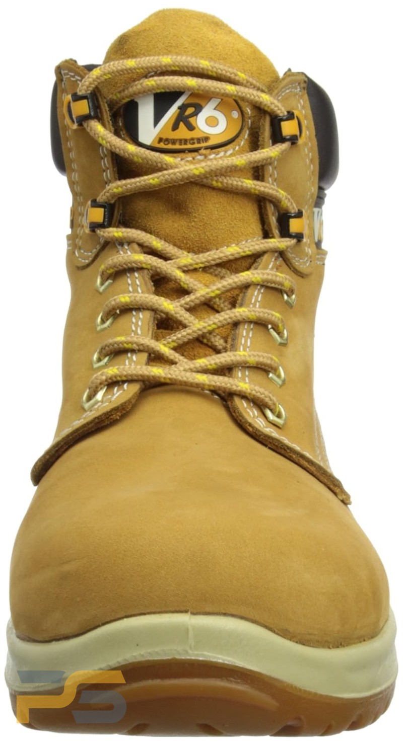 V12 Puma, Nubuck Derby Safety Boot - Honey -UK Size 6 - Image 5